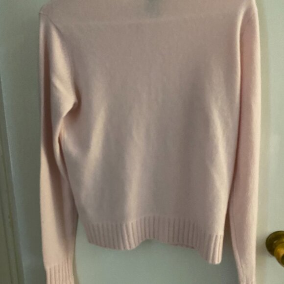 RALPH LAUREN Pink 100% Cashmere Button Down Cardigan Sweater - Size Small - Picture 2 of 5
